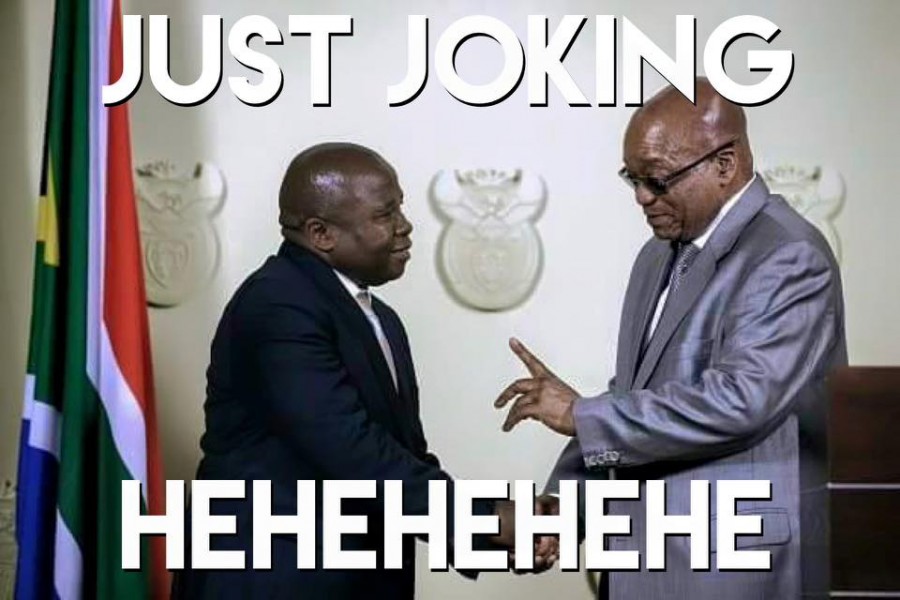 Yet Another Finance Minister...and South African Humour Takes Off ...