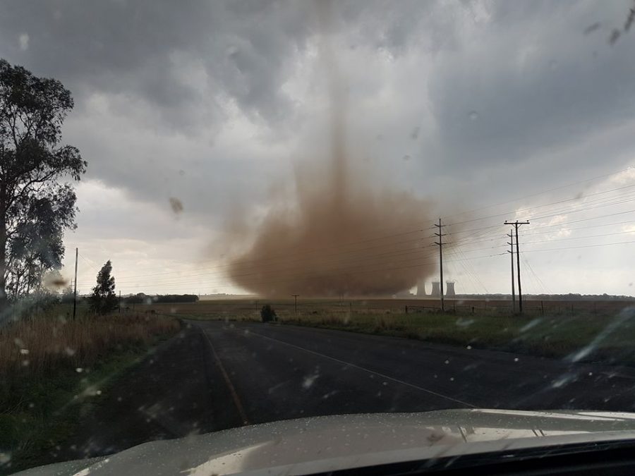 Tornado Hits Grootvlei in South Africa near Eskom Power Station. Storm ...