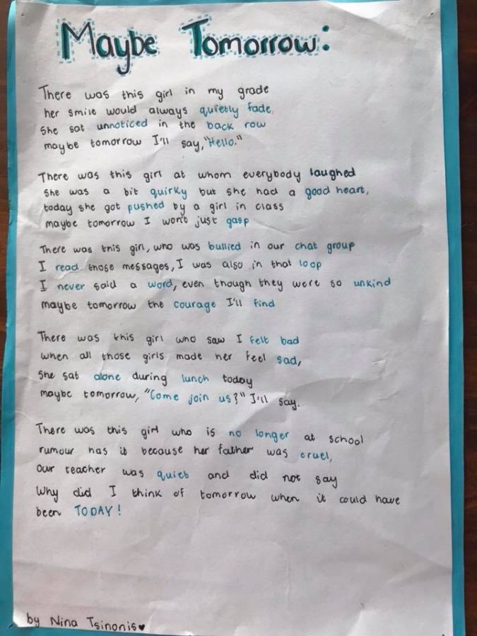 South African Schoolgirl's Poem On Being A Bystander to Bullying Goes