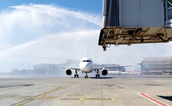 South Africa's New Airline Lift Lifts Off and Lands to Water Salute and