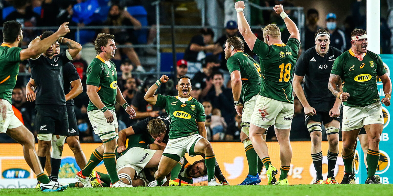 WATCH HIGHLIGHTS Springboks' Victory Against New Zealand in LastGasp Thriller in Australia